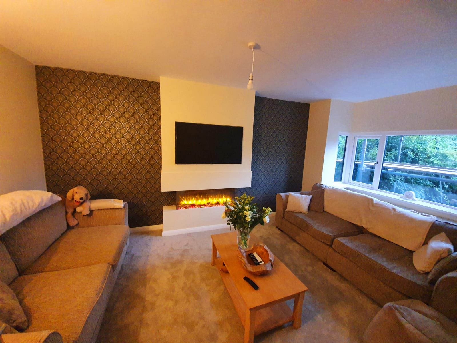 Lounge, second view - side and rear extension project in Nottingham
