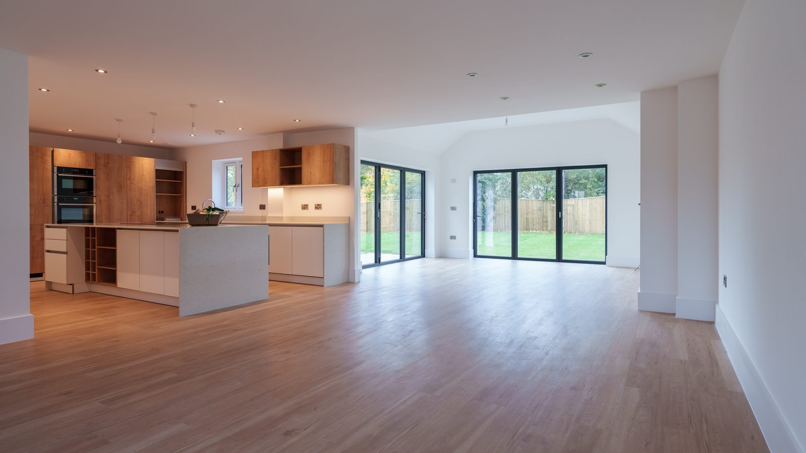 Open-plan kitchen and living - new build homes in Yorkshire