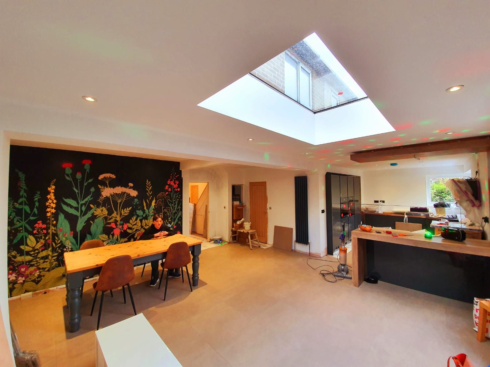 Roof lantern - side and rear extension project in Nottingham